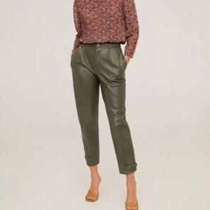 COPY - Mango faux leather high waist pants. Size US4